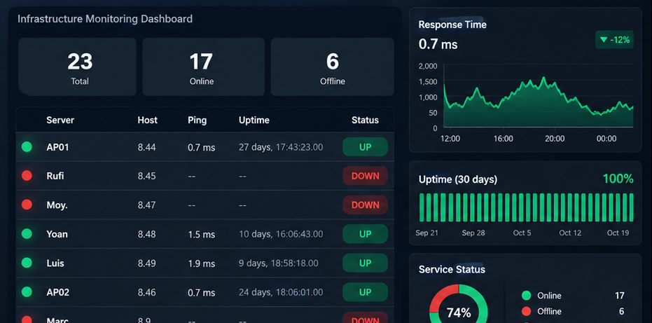Dashboard de infraestructura